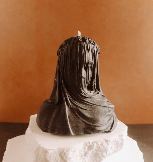 Veiled Head Sculpture Candle