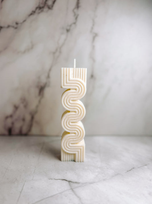 Abstract Pillar Sculpture Candle